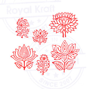 Floral Wooden Stamps - Set