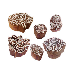 Floral Wooden Stamps - Set