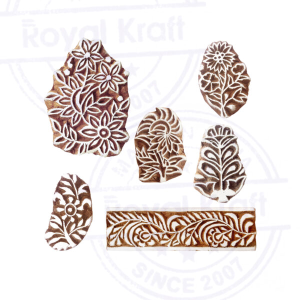 Floral Wooden Stamps - Set