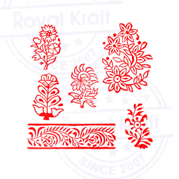 Floral Wooden Stamps - Set