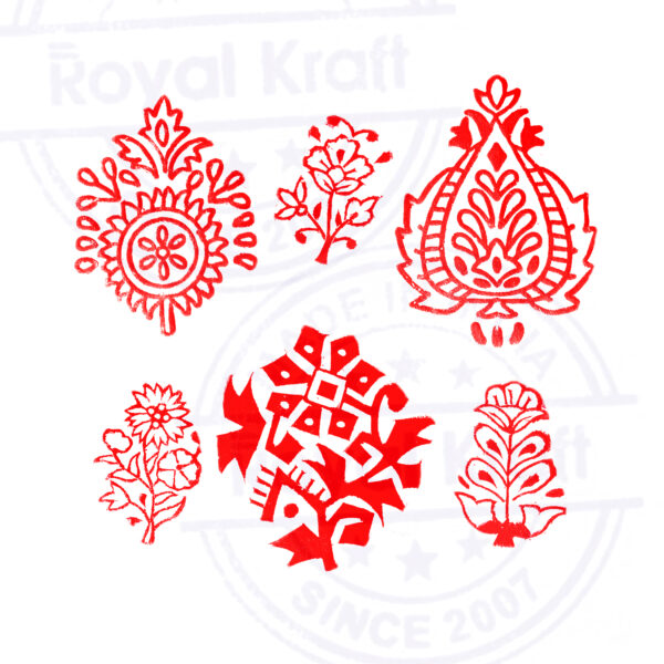 Floral Wooden Stamps - Set