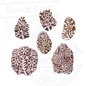 Floral Wooden Stamps - Set
