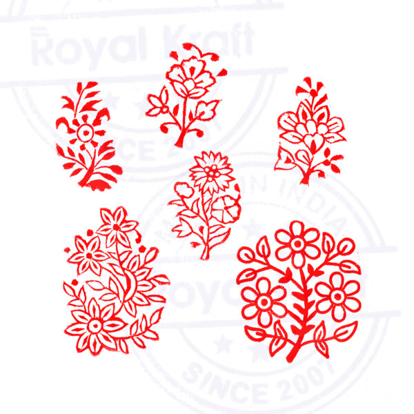 Floral Wooden Stamps - Set