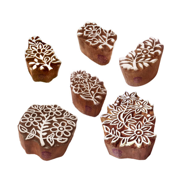 Floral Wooden Stamps - Set