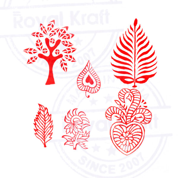 Floral Wooden Stamps - Set