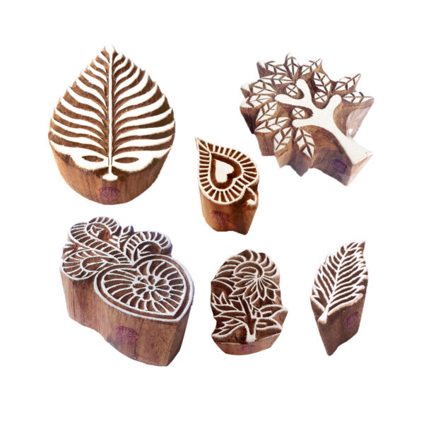 Floral Wooden Stamps - Set