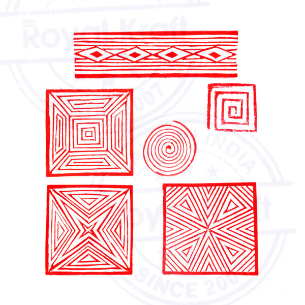 Square Wooden Stamps - Set