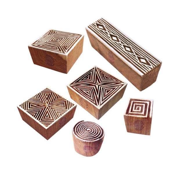 Square Wooden Stamps - Set