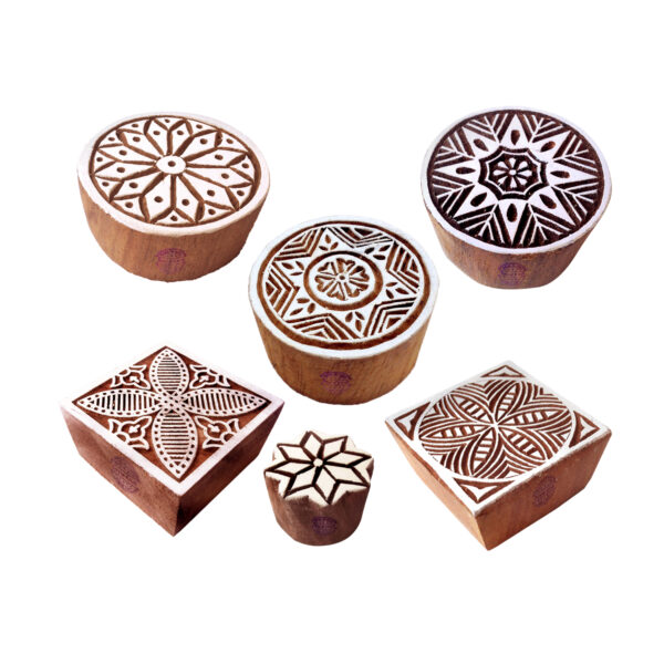 Round Wooden Stamps - Set