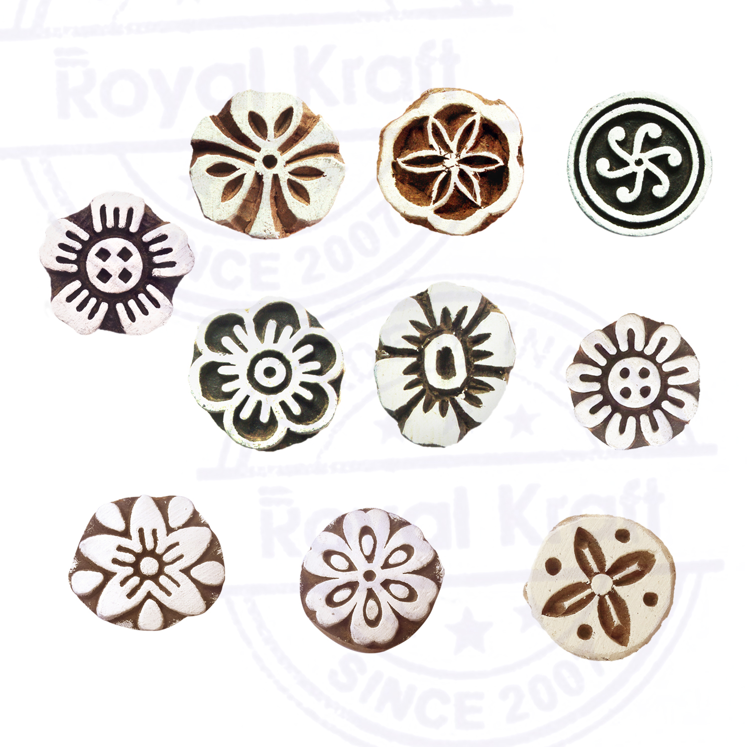 Wholesale OLYCRAFT 3 Pcs 3-Style Wood Pottery Stamp 2 Inch Flower Shape  Wood Pottery Tools Stamps Column Flower Pattern Round Wood Stamp Natural  Wood Stamp Kit for Scrapbooking and DIY Craft Letter