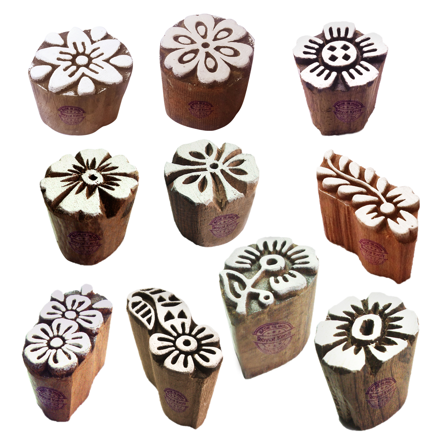 Htag2128 Small Wooden Stamps - Set