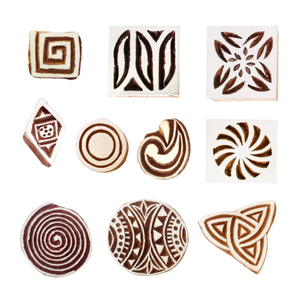 Square Wooden Stamps - Set