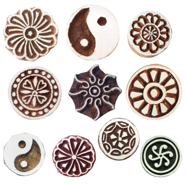 Round Wooden Stamps - Set