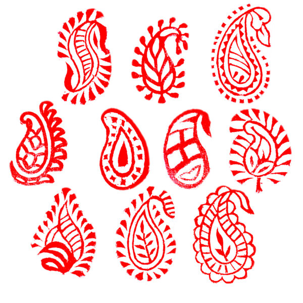 Paisley Wooden Stamps - Set