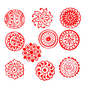 Round Wooden Stamps - Set