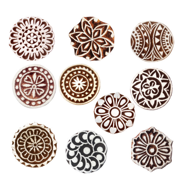 Round Wooden Stamps - Set
