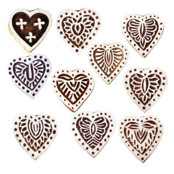 Heart Wooden Stamps - Set