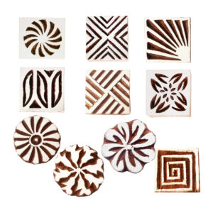 Square Wooden Stamps - Set