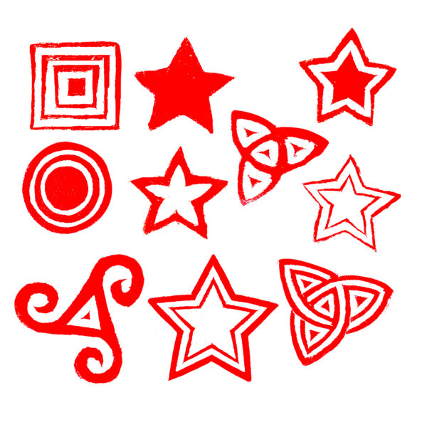 Star Wooden Stamps - Set