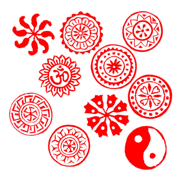 Round Wooden Stamps - Set