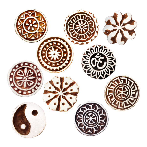 Round Wooden Stamps - Set