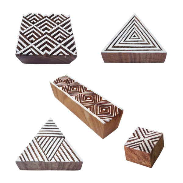 Square Wooden Stamps - Set