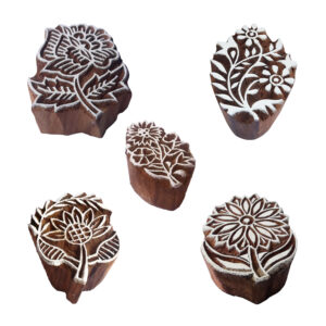 Floral Wooden Stamps - Set