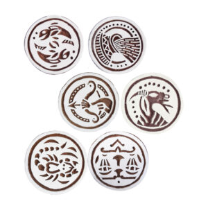 Round Wooden Stamps - Set