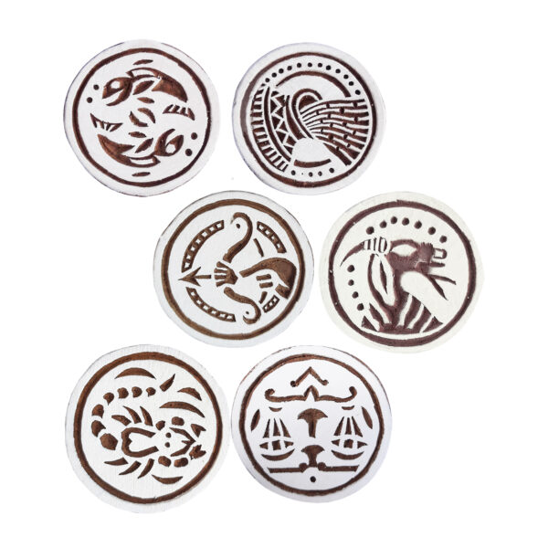 Round Wooden Stamps - Set