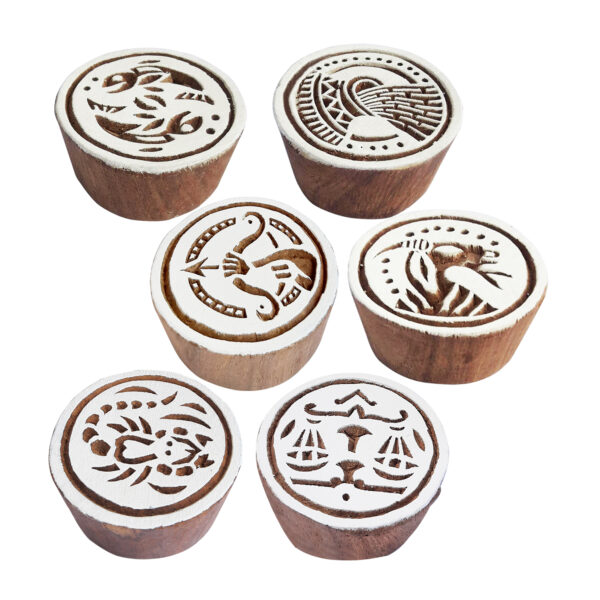 Round Wooden Stamps - Set