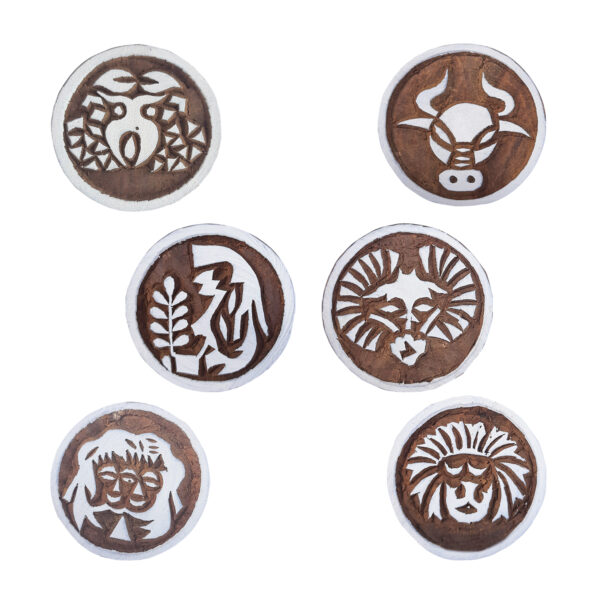 Round Wooden Stamps - Set