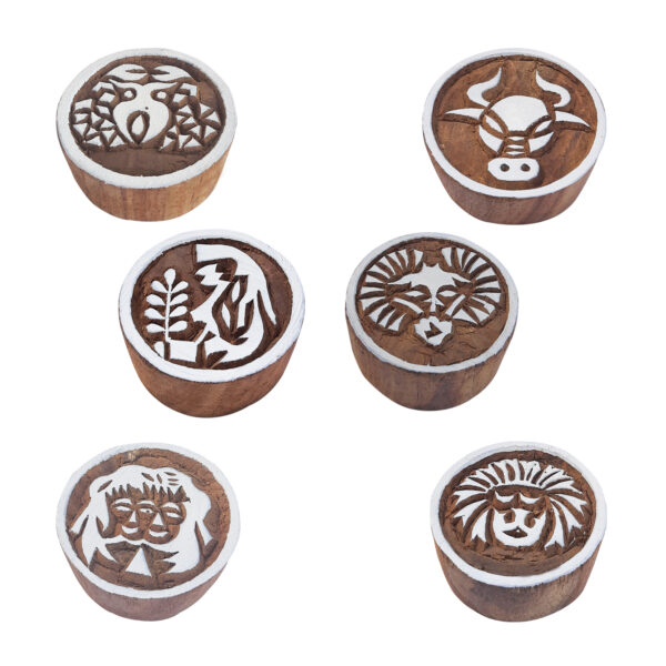 Round Wooden Stamps - Set