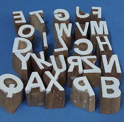 alphabets wood stamps