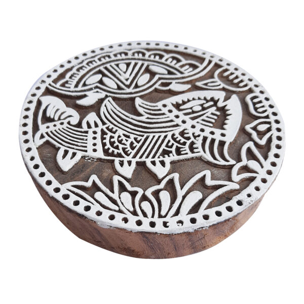 Round wooden stamp