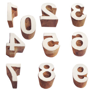 Number Wooden Printing Stamp