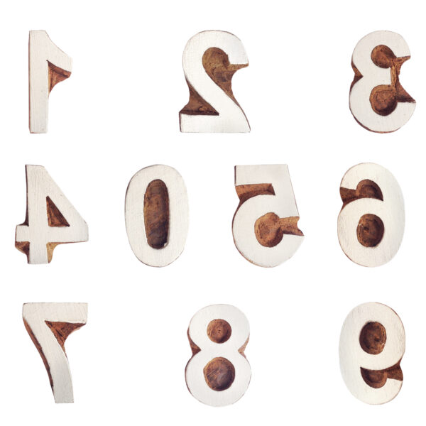 Number Wooden stamp